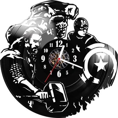 Zdjęcie produktu dla Zegar ścienny z płyty winylowej Avengers 593.14
