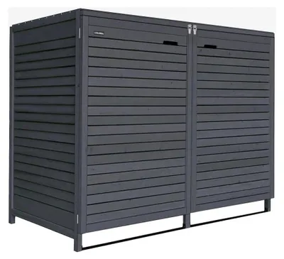 Produktbild von Mülltonnenbox für 2 Mülltonnen 240L imprägniert in anthrazit