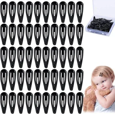 Immagine prodotto di Set di fermagli per capelli in metallo, 50 pezzi, 5 cm, nero