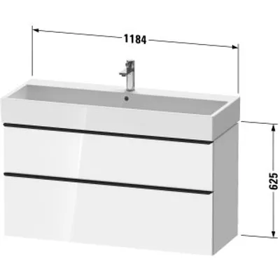 Produktbild von Duravit DE4375004550000 DN WTU WH 1184x442x625 Az 1 Ei