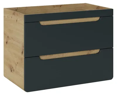 Zdjęcie produktu dla Szafka łazienkowa 80cm z 2 szufladami - nowoczesny mebel pod umywalkę