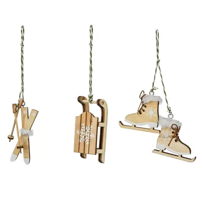 Produktbild von Weihnachtsanhänger mit Wintermotiv, Holz