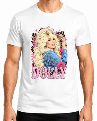 Immagine prodotto di Maglietta da uomo, bianca, taglia S, con la scritta "Dolly Parton, leggenda della musica country, cowgirl, stile western, cantante, retro"