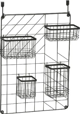 Obrázok produktu pre Organizér do kuchyne/kúpeľne Zeller, kov, 46x12x60,3 cm, čierny