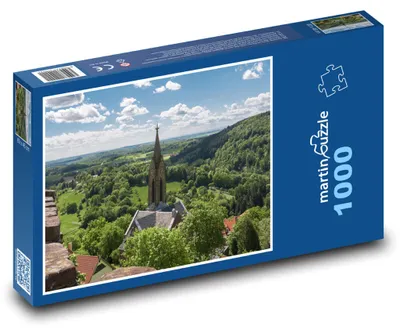 Zdjęcie produktu dla Puzzle 1000 Krajobraz z wieżą kościelną - martinpuzzle