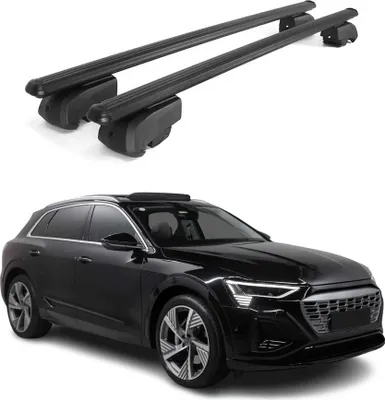 Produktbild von Dachträger Grundtäger für Audi e-Tron 2018-2025 75kg Alu Schwarz 2 tlg