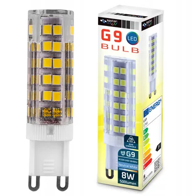 Produktbild von MasterLED – Leuchtmittel – Sockel G9 – 4000 K Neutralweiß – 500 lm – 8 W – 360° Rundumlicht – led stiftsockellampen – Vita