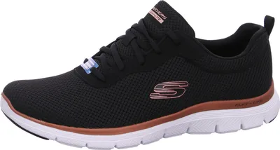 Produktbild von Skechers Flex Appeal 4.0 sportlicher Schnürer Schwarz