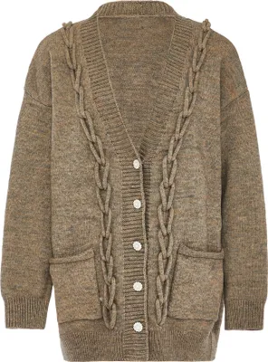 Produktbild von caissa damen strickjacke - taupe melange, M