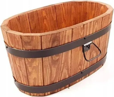 Produktbild von Blumenständer aus Kiefernholz 50x29xH26, Walnuss