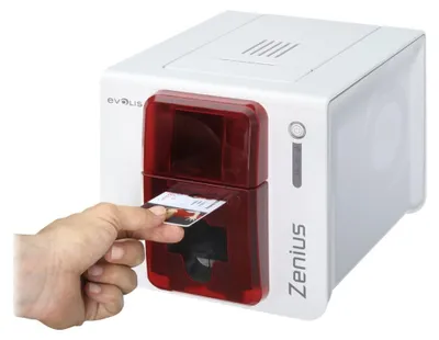 Produktbild von Evolis Zenius Classic Line, Farbstoffsublimation/Wärmeübertragun, 300 x 300 DPI, Code 128 (A/B/C),Code 39,EAN13,Interleaved 2/5, 500 Karte/h, 150 Karte/h, 53,98 x 85,60 mm