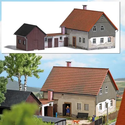 Obrázok produktu pre Busch H0 1909 Obytný dom s prístavbou - NOVINKA