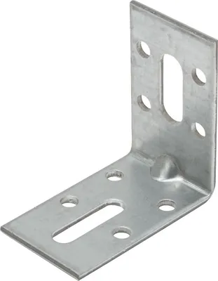 Produktbild von Winkelverbinder mit Langloch, 70 x 50 x 30 x 2mm, sendzimirverzinkt - 10 Stück