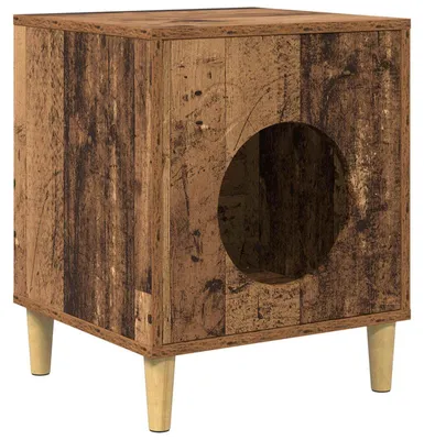 Produktbild von vidaXL Katzenhaus Altholz 42,5 x 40 x 53 cm Holzwerkstoff