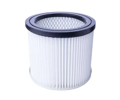 A product shot of a cylindrical filter.