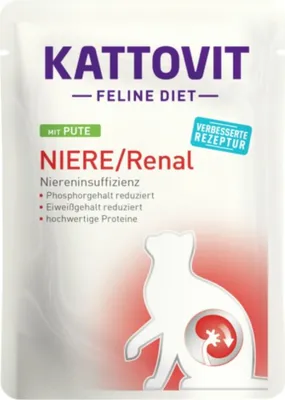 Produktbild von Kattovit - Feline Diet Pouchbeutel Niere/Renal 24x85g | Pute