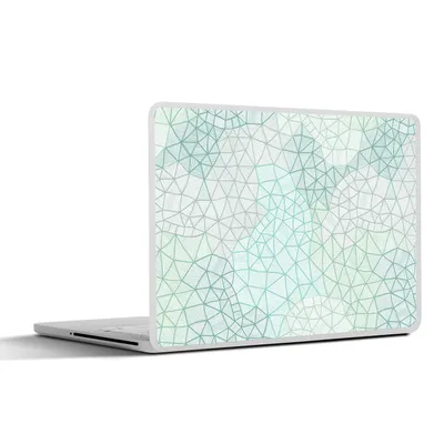 Produktbild von MuchoWow® Laptop Aufkleber Sticker Cover Geometrie - Muster - Grün 25x18 cm - Laptop-Deko