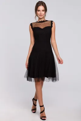 Produktbild von Makover Formelle Frauenkleider Anglinet K030 schwarz L