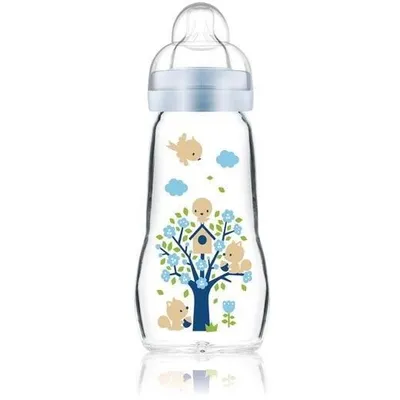 Produktbild von Mam Bib 1 Age Blue Glass 260Ml