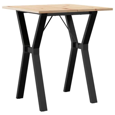 Zdjęcie produktu dla vidaXL Stół do jadalni z ramą Y 60x60x75 cm z litego drewna sosnowego i stali