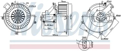 Produktbild von NISSENS 87624 Innenraumgebläse vorne