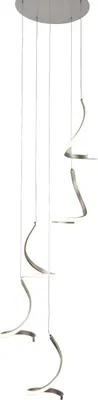 Produktbild von LED Pendelleuchte TRANI 40W, 3000K, nickelsatin/weiß, Ø: 53,5 H: 150 cm