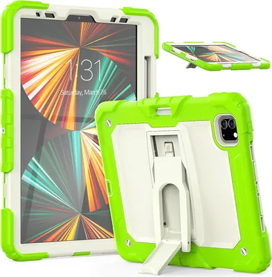 Productafbeelding van Tas voor iPad Mini 6 (8,3 inch) met standaard en houder voor stylus, kleur: groen