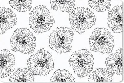 Produktbild von MuchoWow® Mauspad Mousepad Mohn - Blumen - Design 27x18 cm - Mousepads - Maus Mat - Pad - Mausunterlage - Büroartikel - Desk Matten