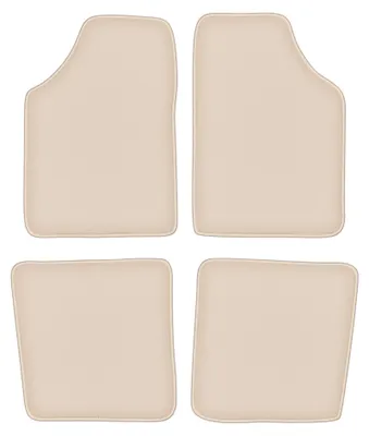 Produktbild von Velours-Fußmatten für Renault Kangoo I 1997-2008 (Kombivan) – 4-tlg, Beige, passgenau – Wielganizator FORTUNA