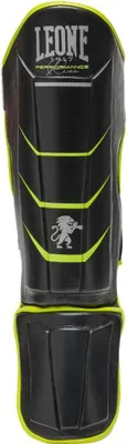 Obrázok produktu pre Leone1947 Revo Fluo – chrániče holennej kosti, čierna, veľkosť S-M. Čierna, veľkosť S-M