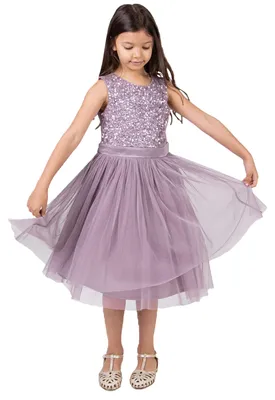 Produktbild von Maya Deluxe Mädchen Girls Sequin Embellished Party Tutu Bridesmaids Wedding Midi