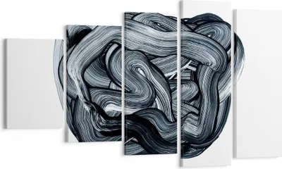 Produktbild von Bild auf Leinwand - Leinwandbild - 5 Teile - Abstraktion schwarz verschwommen - 100x60cm - Wand Bild - Wanddeko - Wandbilder - Leinwanddruck - Bilder - Wanddekoration - Leinwand bilder - EG100x60-4874