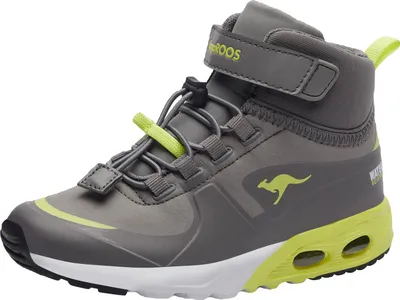 Produktbild von KangaROOS KX-Hydro High-Top Kinder Uni Sneaker Wasserfest grau/gelb , Schuhgröße:34 EU