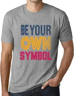 Produktbild von Herren Grafik T-Shirt Sei dein eigenes Symbol – Be Your Own Symbol – Öko-Verantwortlich Vintage Jahrgang Kurzarm Lustige Druck Geburtstag Geschenk
