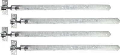 Obrázek produktu pro Alberts 868079 Závěsová lišta, rovná, zaoblené zakončení, nastavitelná o 30 mm, žárově pozinkovaná, 660 x 40 mm, sada 4 ks