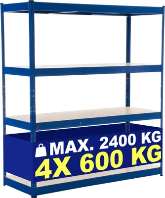 Produktbild von Schwerlastregal HLO-CP125 160x60x180cm blau