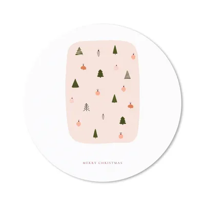 Produktbild von MuchoWow® Mauspad Mousepad Weihnachtsbäume - Weihnachtskugeln - Zitat 20x20 cm - Mousepads - Maus Mat - Pad - Mausunterlage - Schreibtischmatte