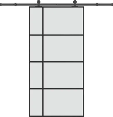 Zdjęcie produktu dla vidaXL Drzwi przesuwne z okuciem 102,5x205 cm ESG szkło i aluminium