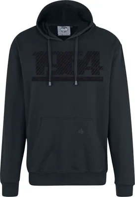 Produktbild von Übergrößen KapuzeSweatshirt AHORN SPORTSWEAR Graphic Number schwarz IronGrey 7XL