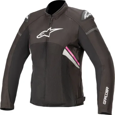 Image de Alpinestars Stella T-GP Plus R V3 Air Veste textile moto pour femme, noir/blanc/rose, 2XL