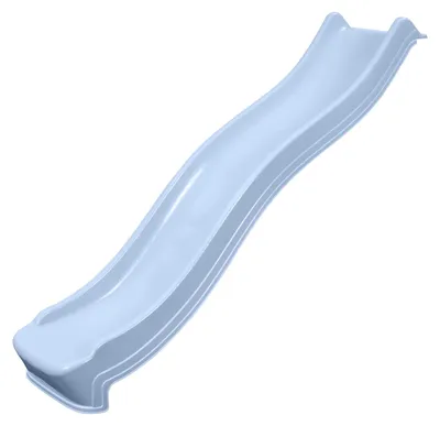 Productafbeelding van Glijbaan 2,2 meter pastel blauw kunststof aanbouw speeltoestel