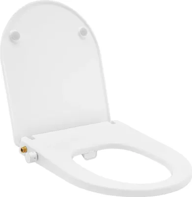 Produktbild von Bidet-Toilettensitz - Nicht elektrisch - Doppeldüse - Wasserstrahl - 9,5 mm Anschluss - Weiß