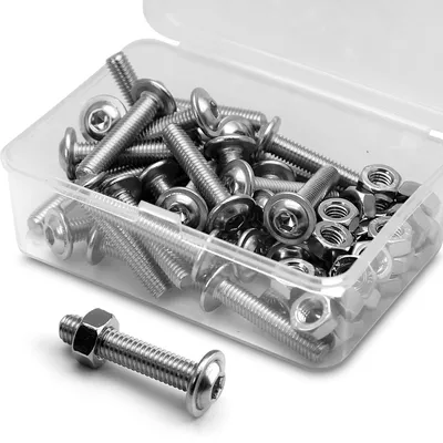 Immagine prodotto di Set di viti a Esagono M6 x 20 mm - Acciaio inossidabile - 30 pezzi