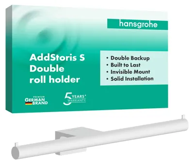 Immagine prodotto di hansgrohe AddStoris S Portepapier toilette double, 41768700, 41768700