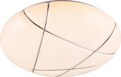 Zdjęcie produktu dla Plafon LED okrągły TIBOR biały chromowany 36W Odcienie bieli 4400lm tworzywo sztuczne wym:9,5x48x48cm IP20 RL