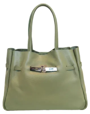 Produktbild von Handtasche Marcella, aus Dollar-Leder, hergestellt in Italien, Marke Chiara Ferretti, Farbe: Hellbeige