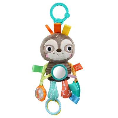 Zdjęcie produktu dla Bright Starts - Playful Pals - chwytak zabawka leniwiec - grzechotka gryzak pierścień trzeszczące elementy lusterko dla niemowląt