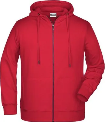 Produktbild von Sweat-Jacke mit Kapuze und Reißverschluss red, Gr. M