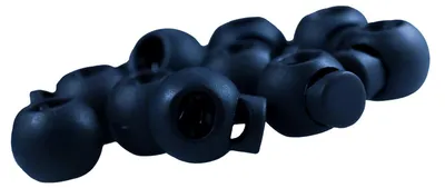 Produktbild von 10 Einloch Kordelstopper Kordelenden Kordelklemme rund 15x19mm, Farbwahl