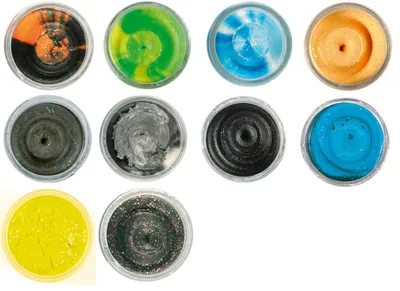 Produktbild von Berkley PowerBait Glitter Trout Bait - 50g Forellenteig, Farbe:Schwarz / Orange
